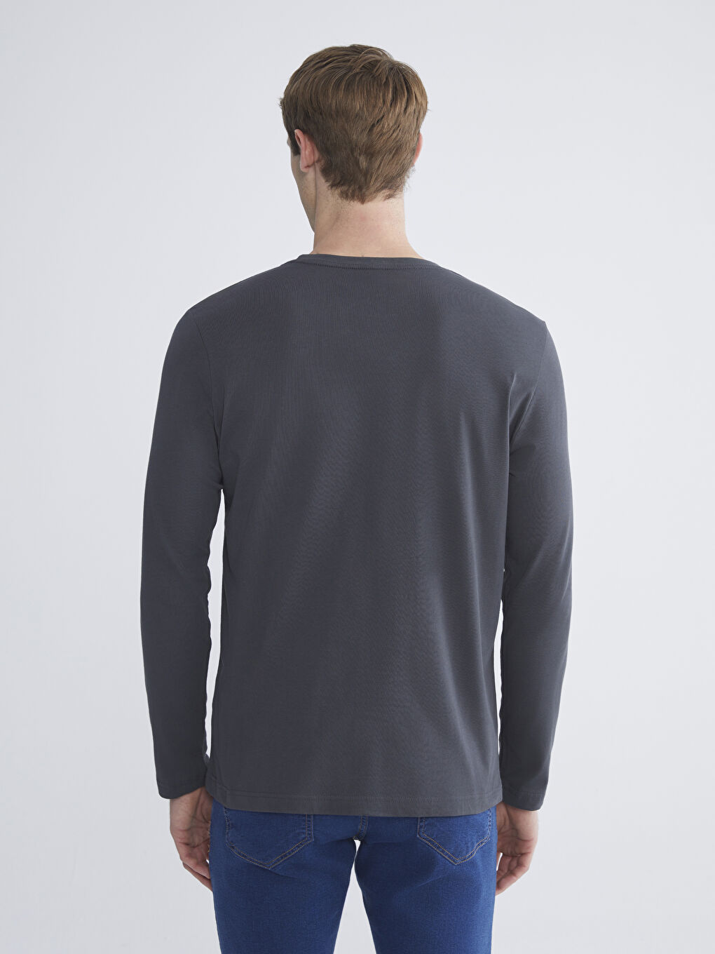 Crew Neck Long Sleeve Men's T-Shirt-3