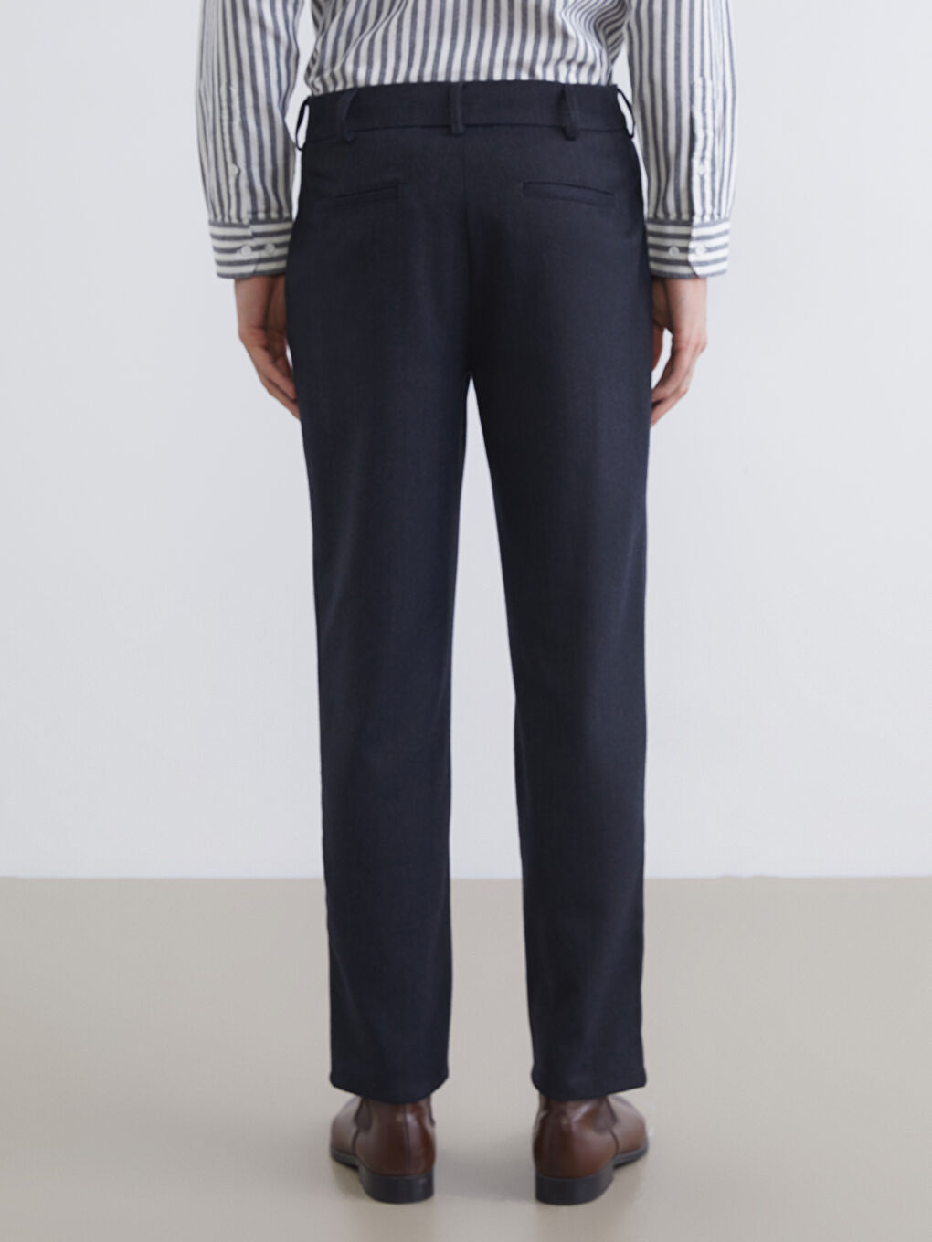 Lacivert Standart Kalıp Erkek Pantolon-3