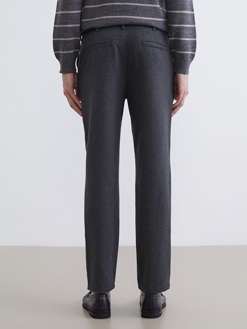 Antrasit Standart Kalıp Erkek Pantolon-3