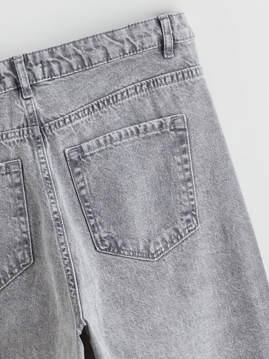 Gri Baggy Fit Erkek Jean Pantolon-5