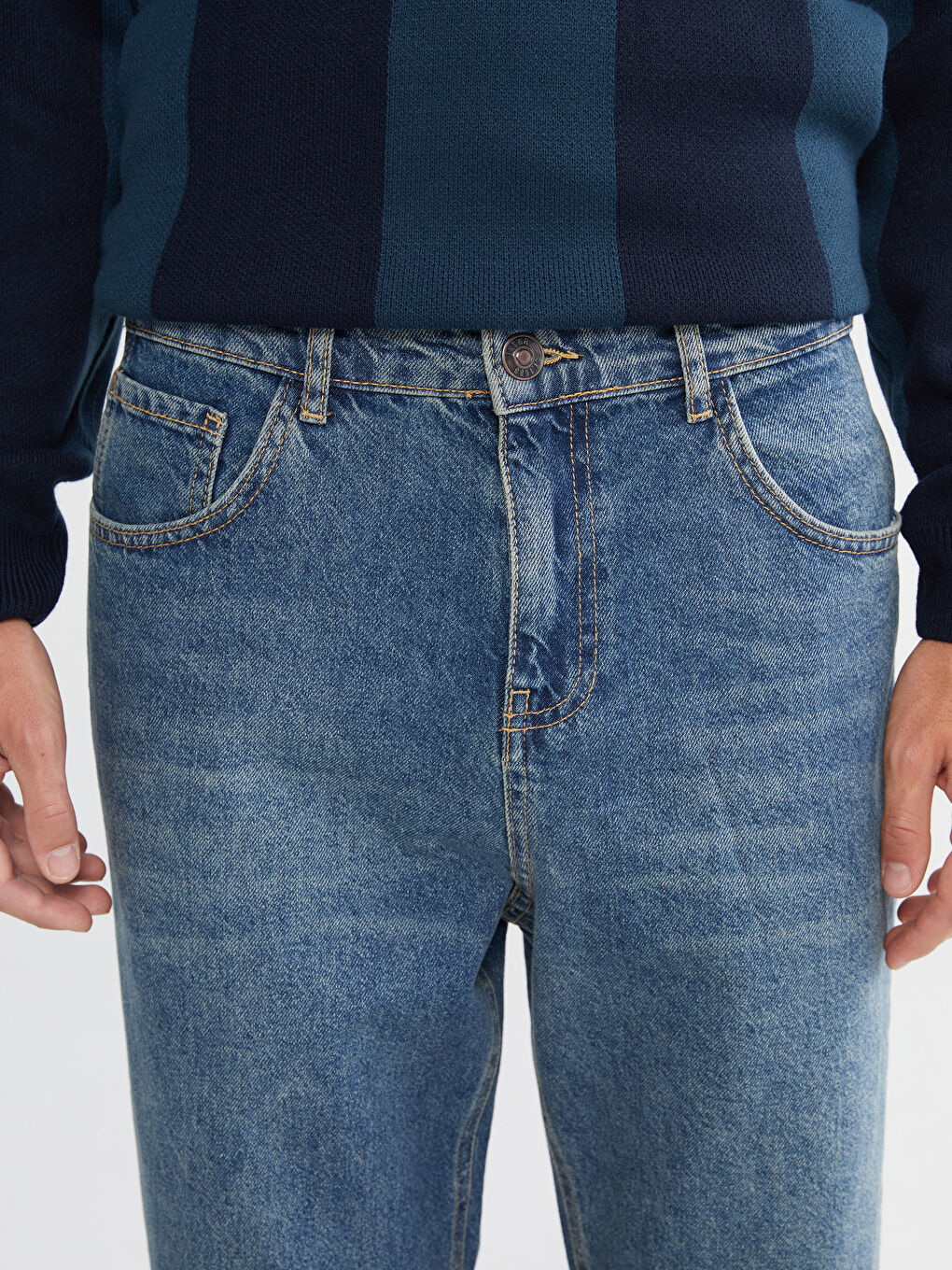 İndigo Baggy Fit Erkek Jean Pantolon-2