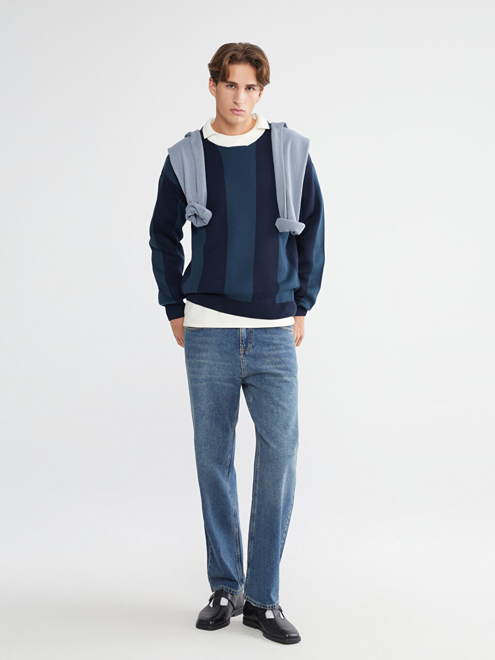 İndigo Baggy Fit Erkek Jean Pantolon