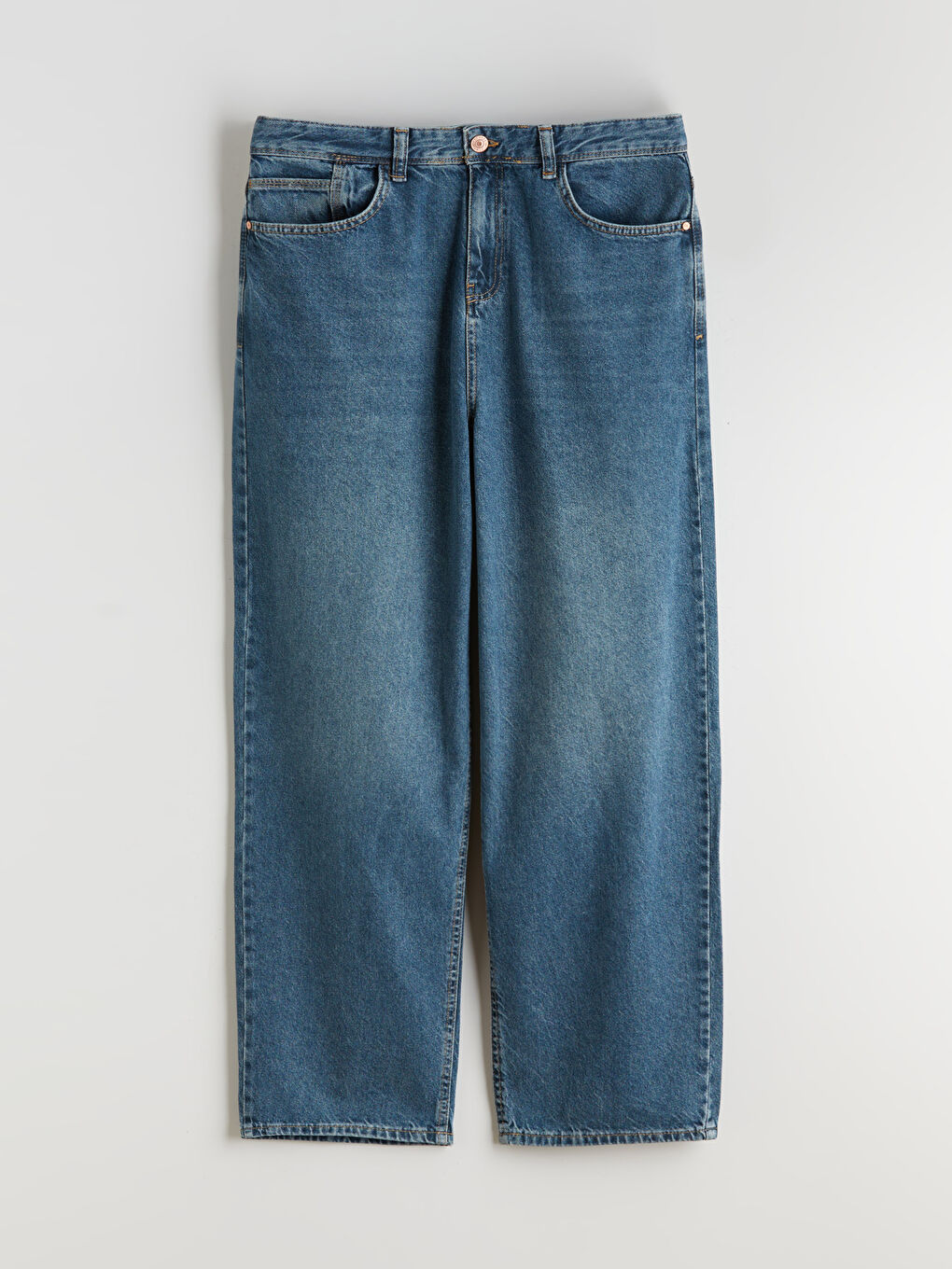 İndigo Baggy Fit Erkek Jean Pantolon-4