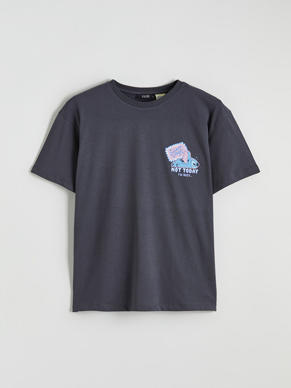 Crew Neck Stitch Printed Women's T-Shirt-4