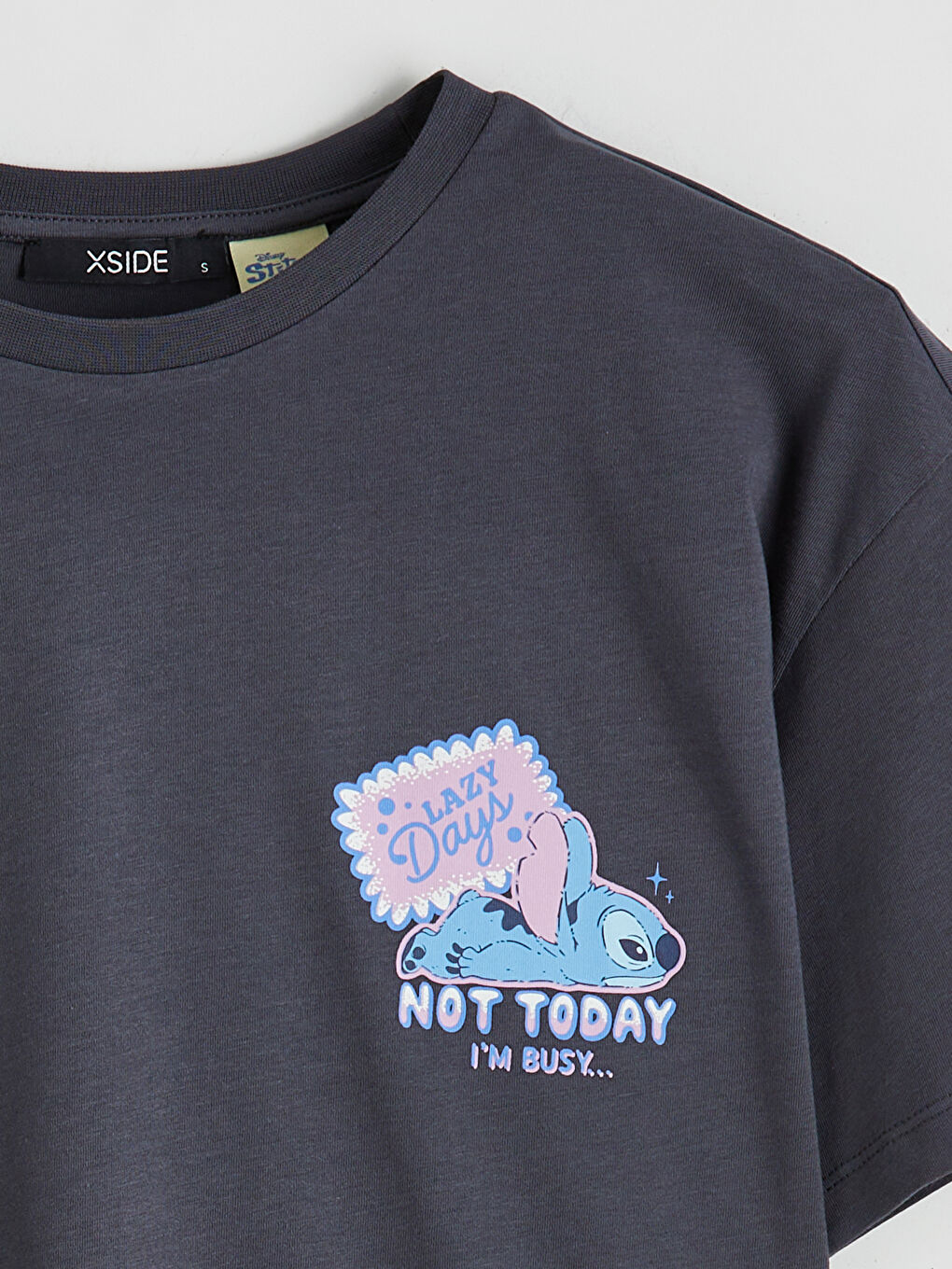 Crew Neck Stitch Printed Women's T-Shirt-5