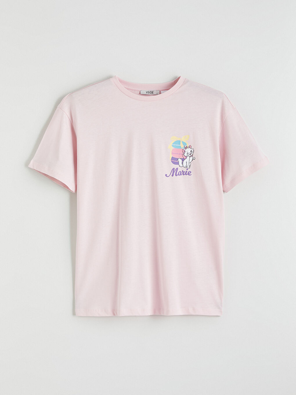 Тениска с кръгло деколте и отпечатани Аристокотки за жени-4