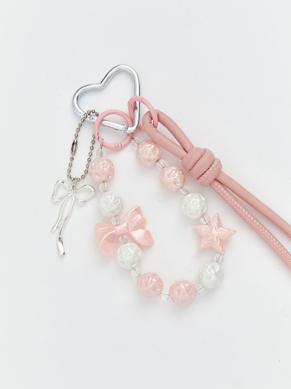 Karışık Kalp Baskılı Kadın Çanta Charmı-1