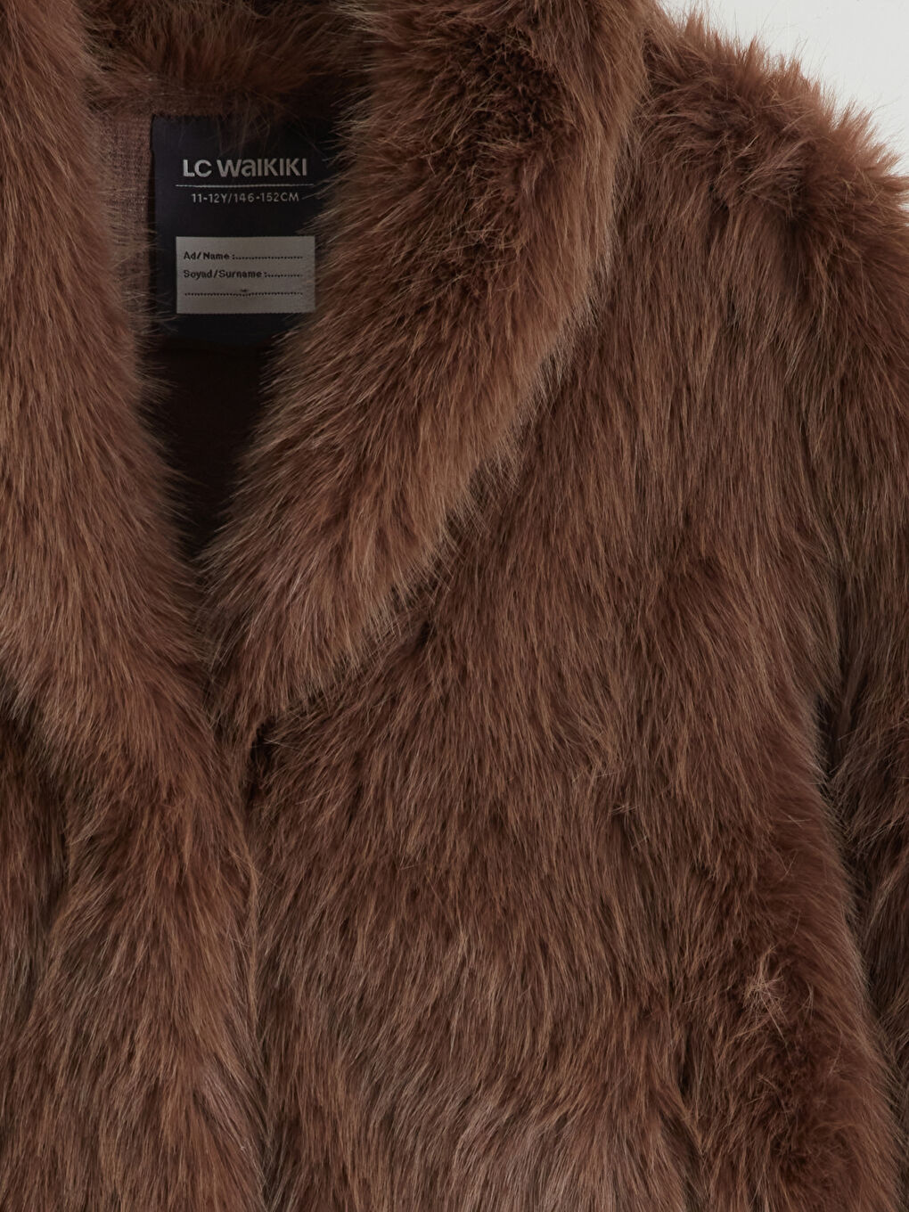Kahverengi Kız Çocuk Suni Kürk Kaban-2