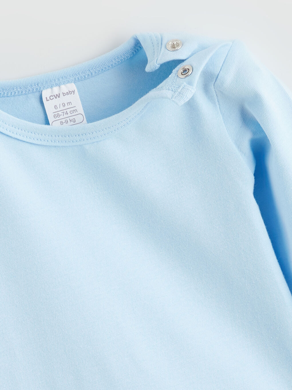 Ekru Bisiklet Yaka Erkek Bebek Çıtçıtlı Bodysuit 2'li-3