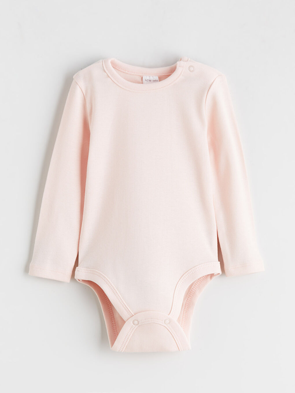 Ekru Bisiklet Yaka Kız Bebek Çıtçıtlı Body 2'li-1