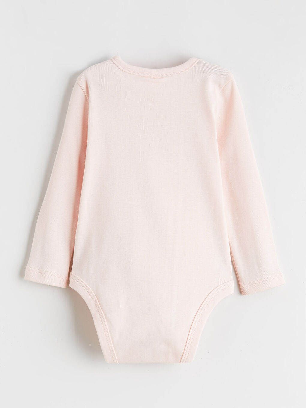 Ekru Bisiklet Yaka Kız Bebek Çıtçıtlı Body 2'li-2