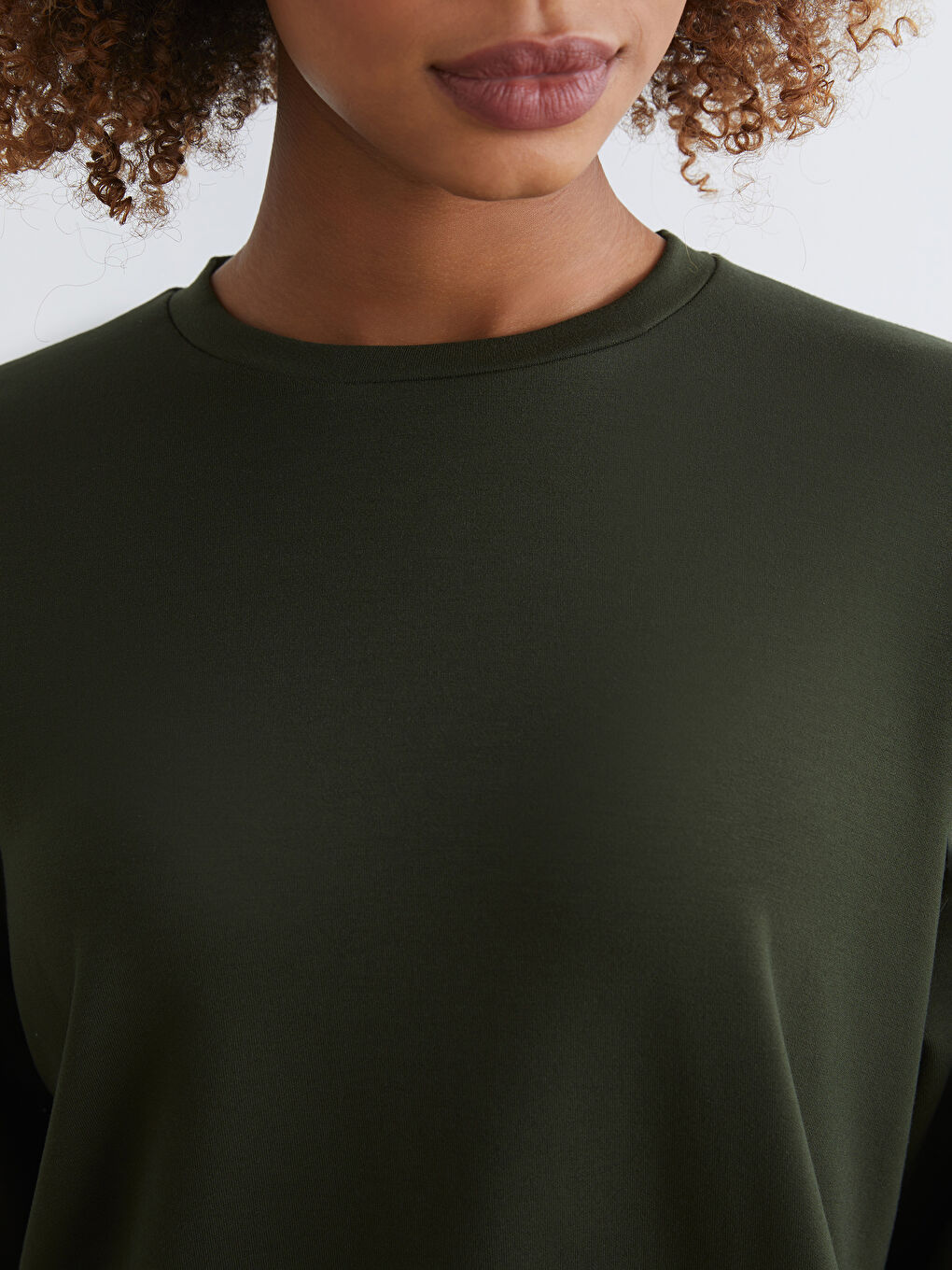 Crew Neck Oversize Women's Sweatshirt-2