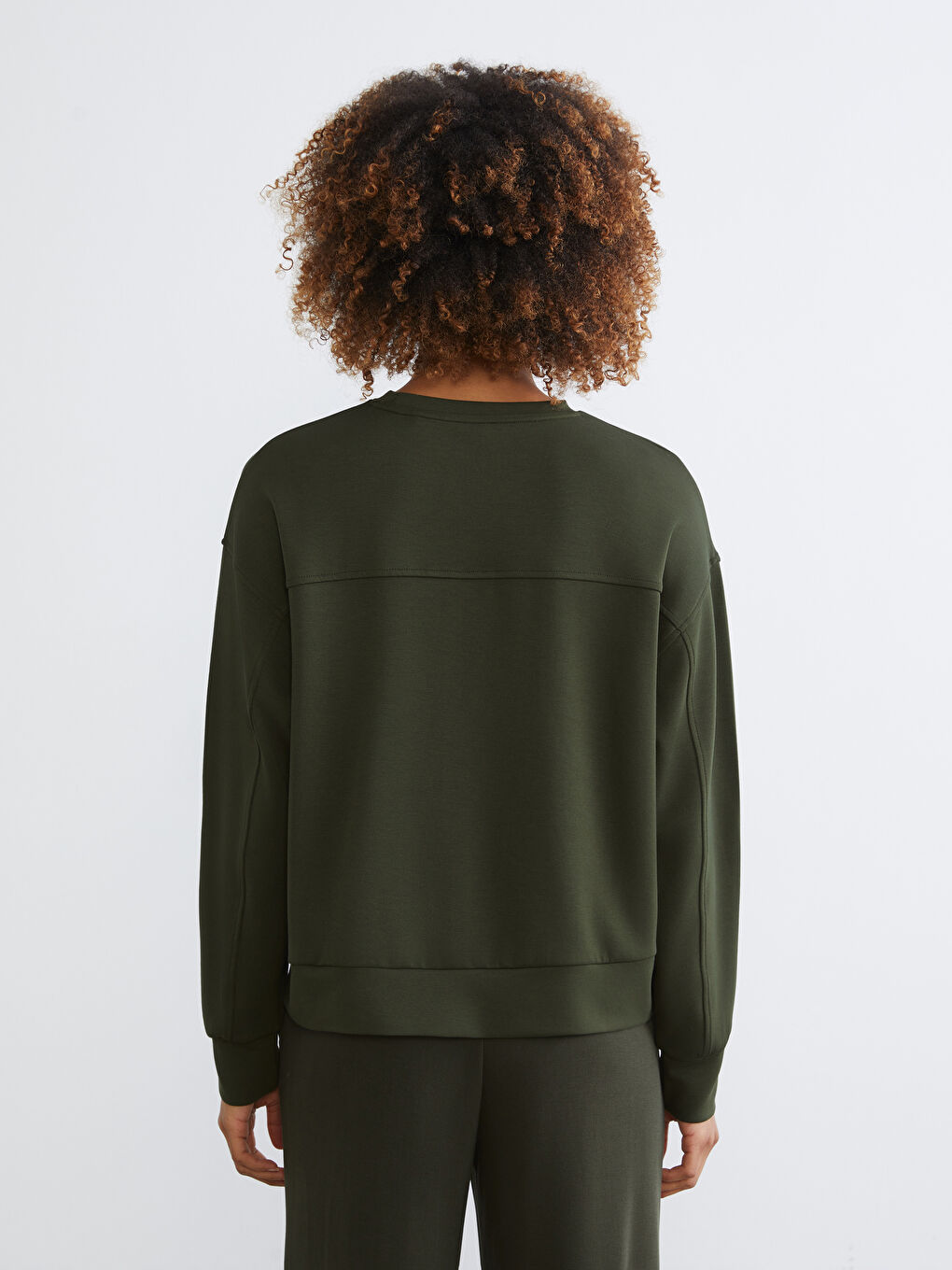 Crew Neck Oversize Women's Sweatshirt-3