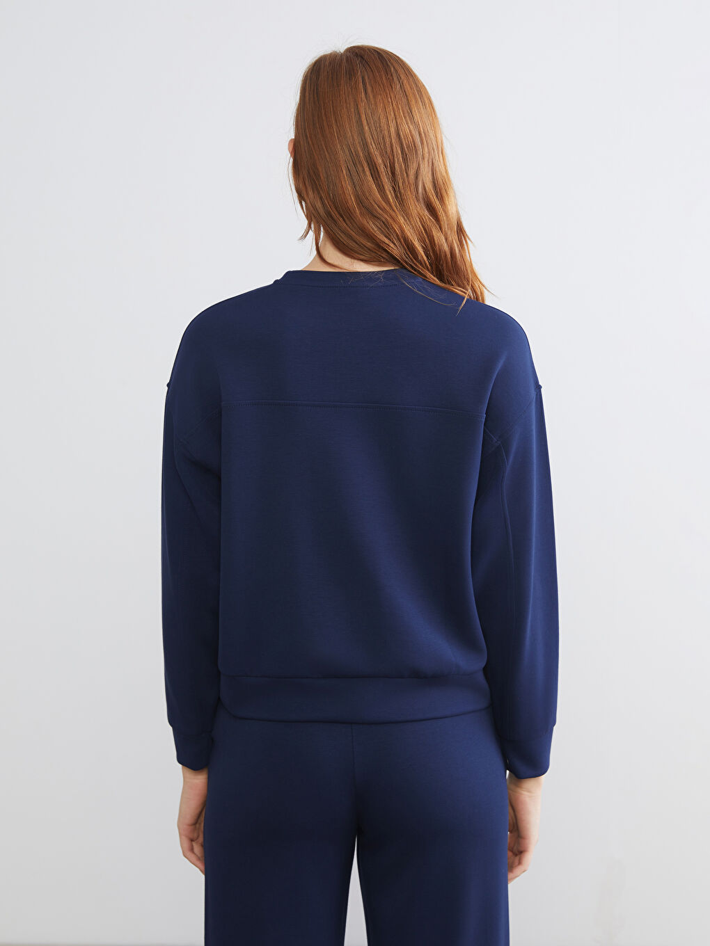 Crew Neck Oversize Women's Sweatshirt-3