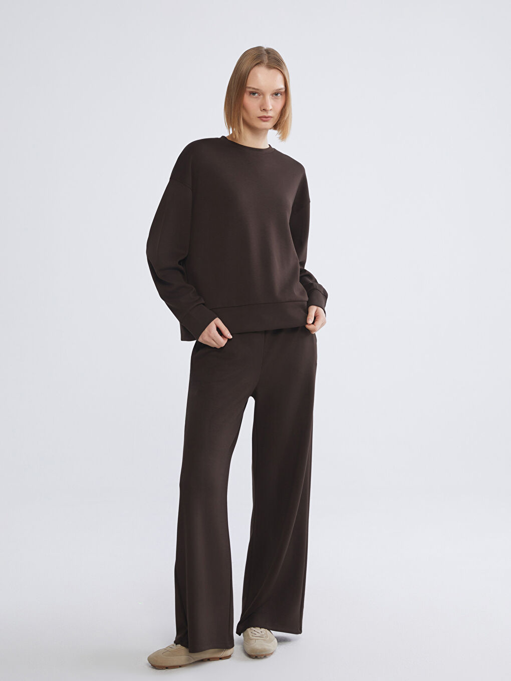 Crew Neck Oversize Women's Sweatshirt-1