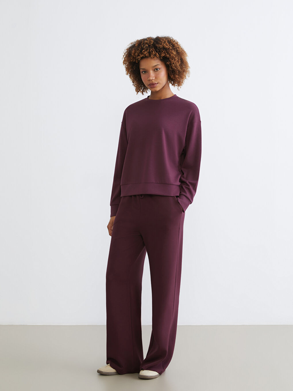 Elasticated Waist Wide Leg Women's Sweatpants