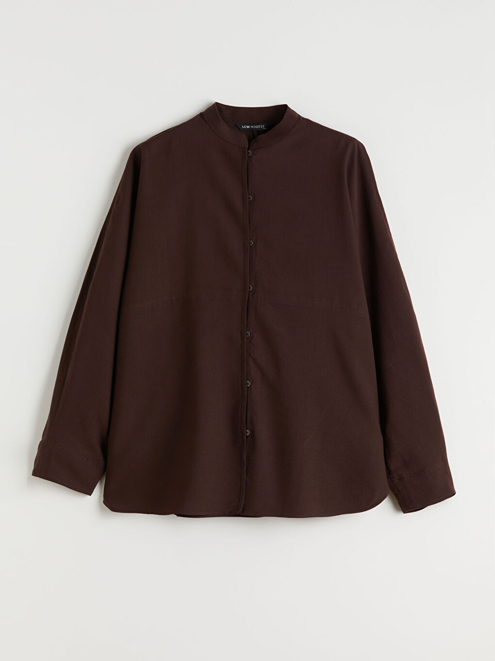 Kahverengi Oversize Kadın Gömlek Tunik-4