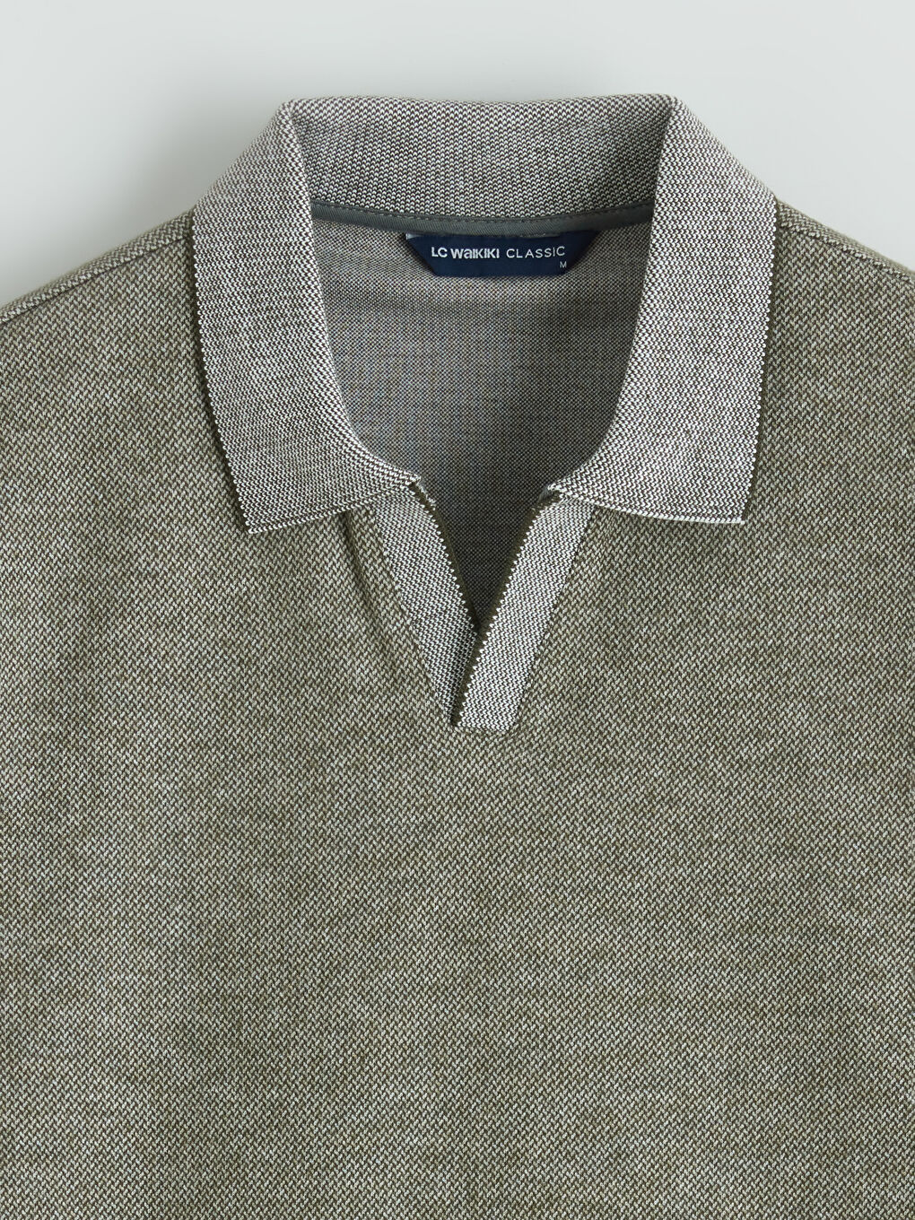 Yeşil Polo Yaka Erkek Sweatshirt-5