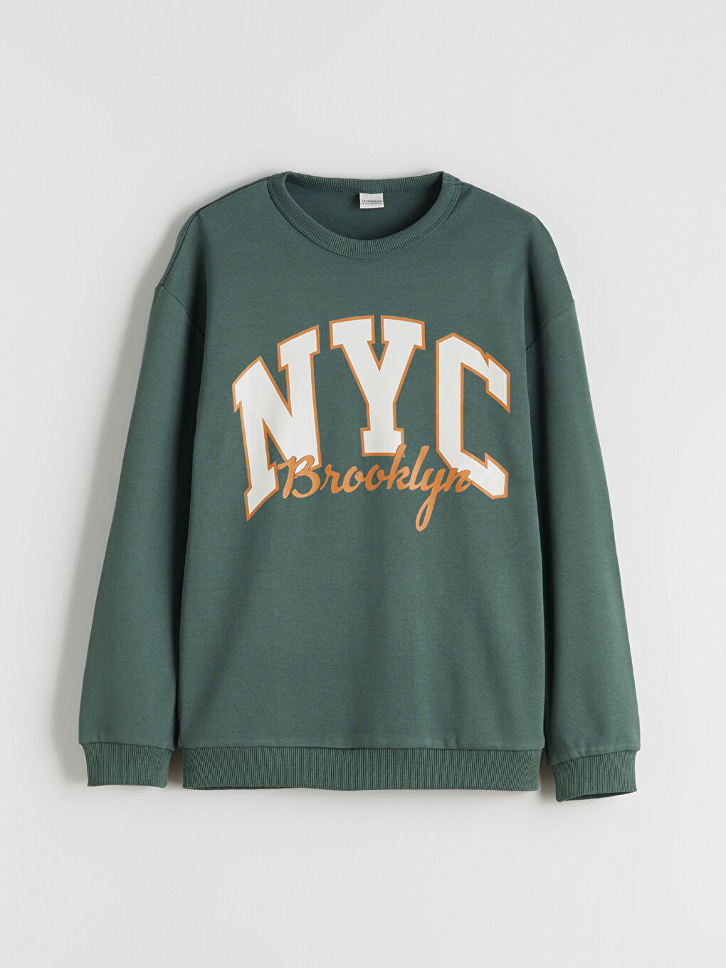 Yeşil Bisiklet Yaka Erkek Çocuk Sweatshirt