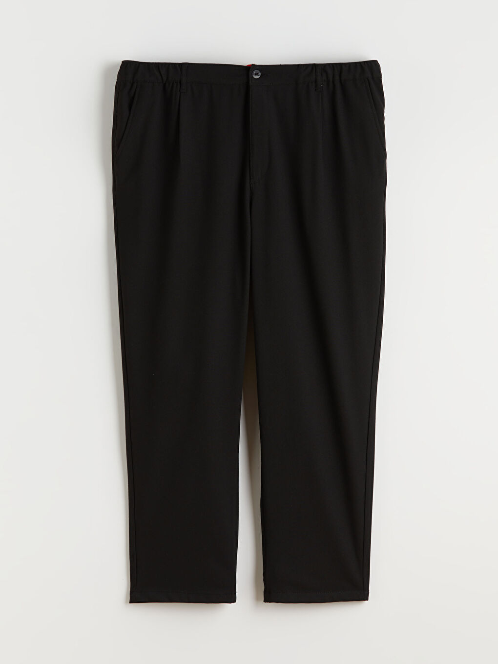 Siyah Büyük Beden Rahat Kalıp Erkek Pantolon-4