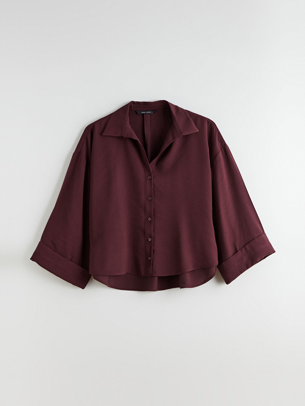 Mürdüm Oversize Kadın Gömlek-8