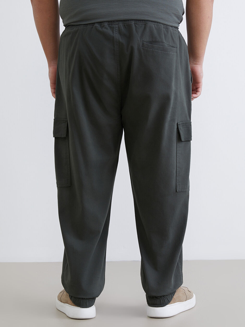 Yeşil Standart Kalıp Erkek Kargo Pantolon-3