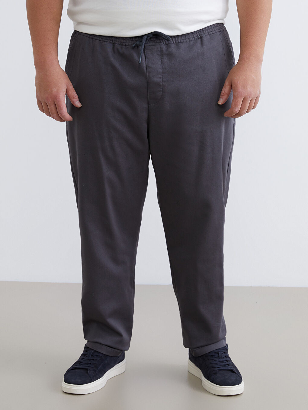 Antrasit Slim Fit Armürlü Erkek Pantolon-3