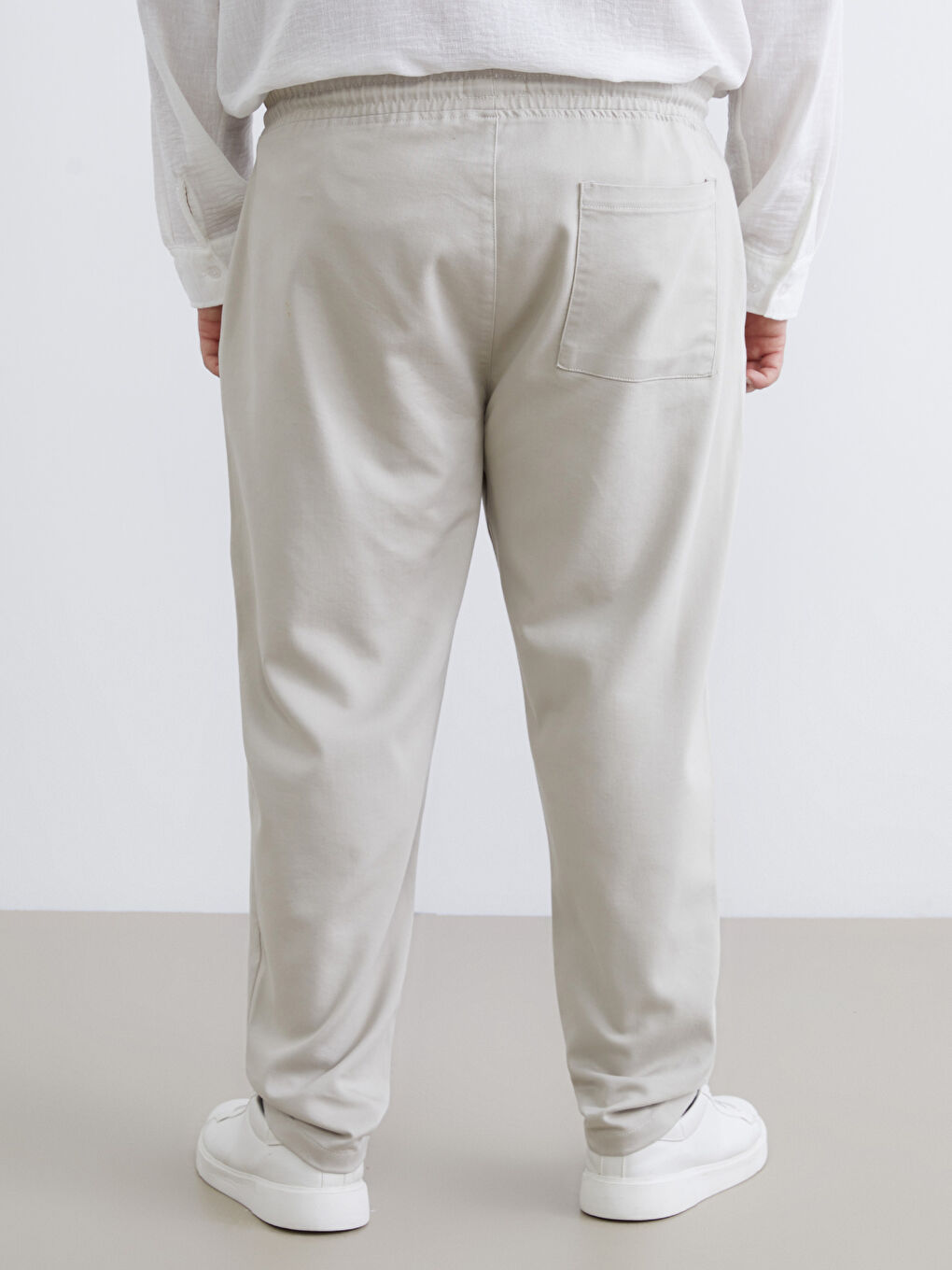 Bej Slim Fit Armürlü Erkek Pantolon-7