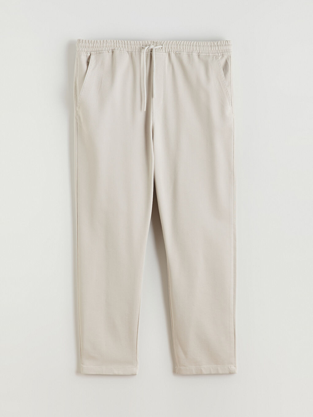 Bej Slim Fit Armürlü Erkek Pantolon-8