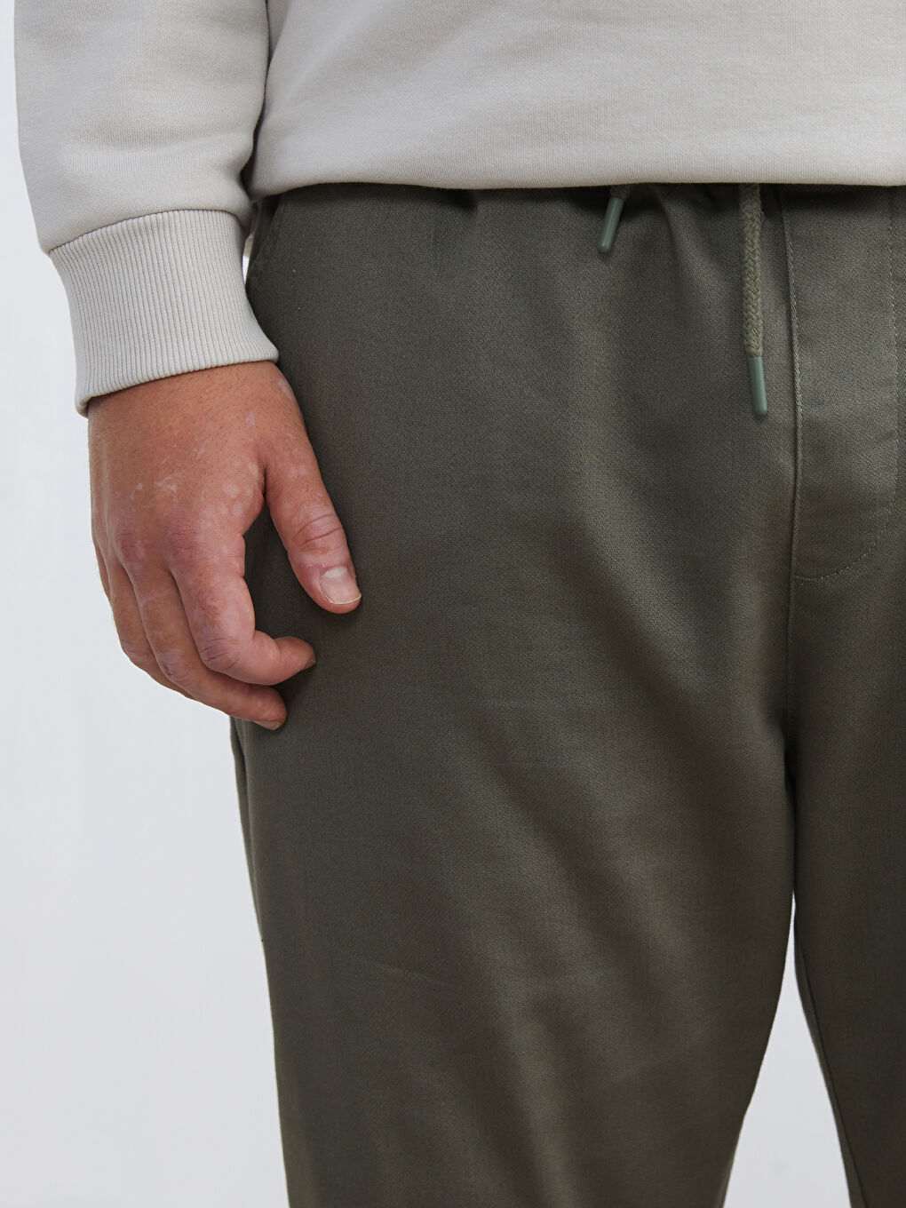 Haki Slim Fit Armürlü Erkek Pantolon-2