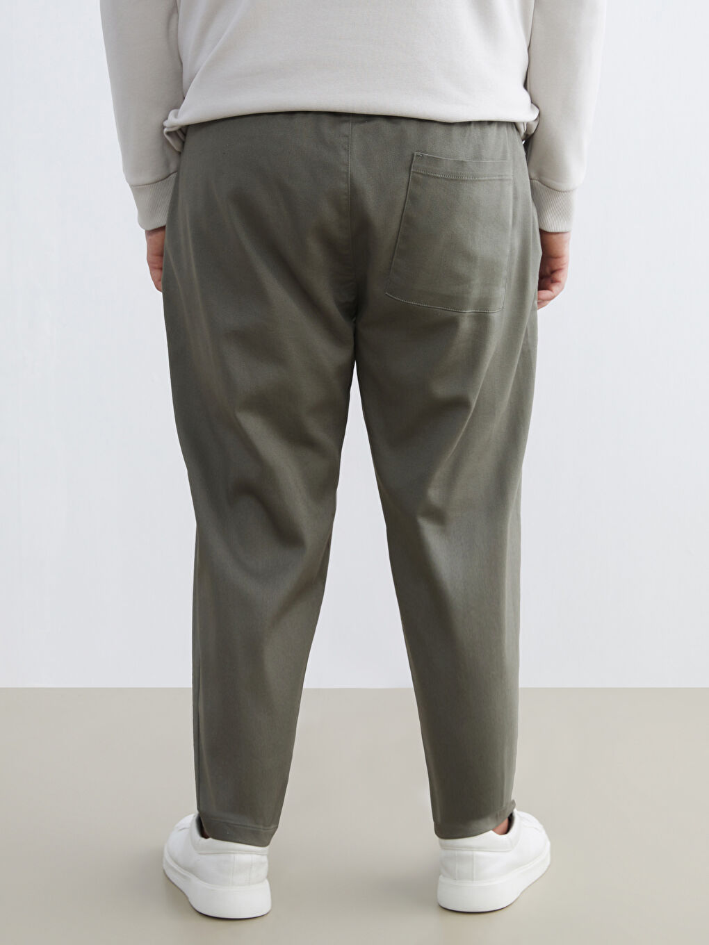 Haki Slim Fit Armürlü Erkek Pantolon-3