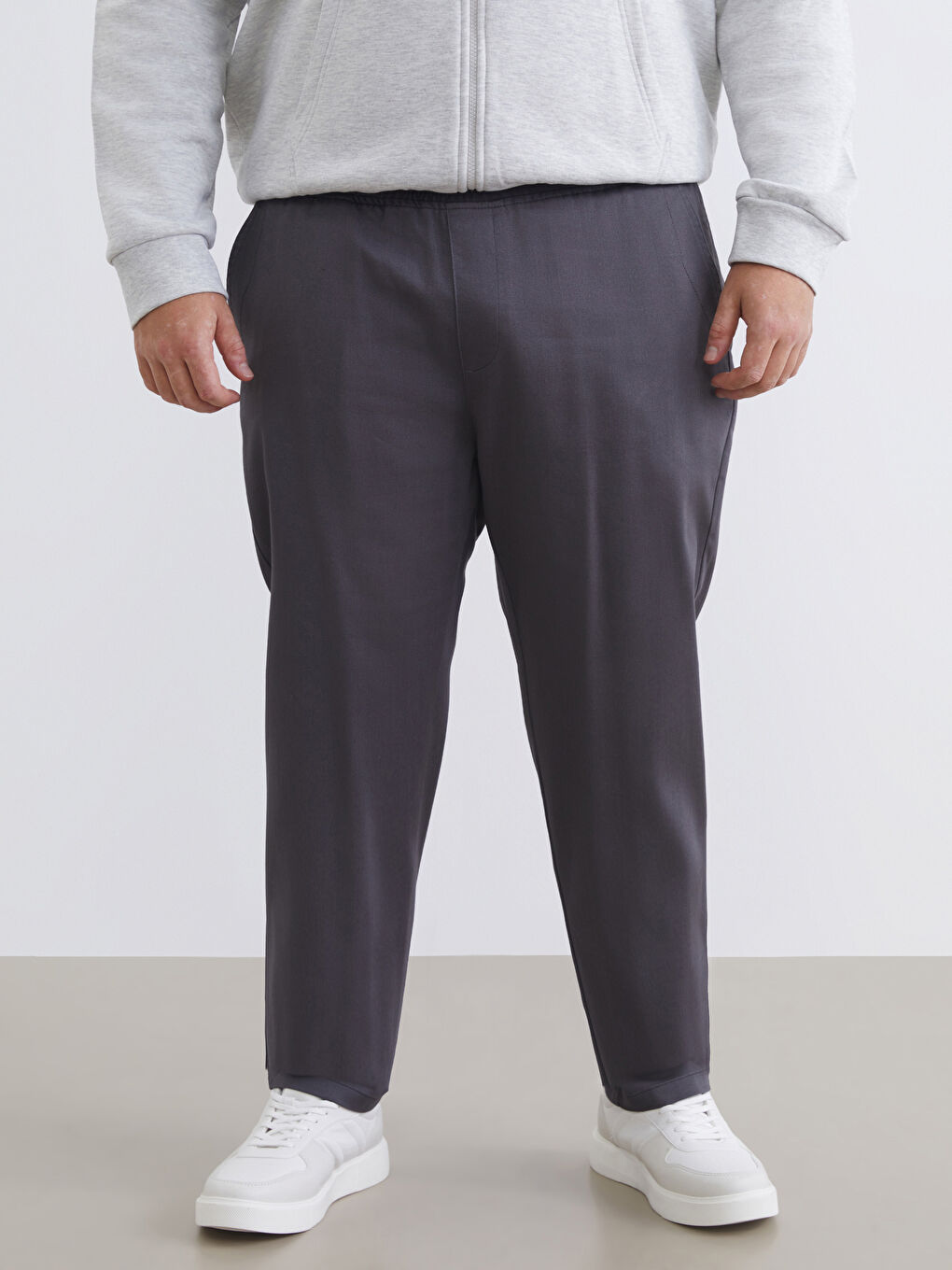 Antrasit Slim Fit Armürlü Erkek Pantolon-2