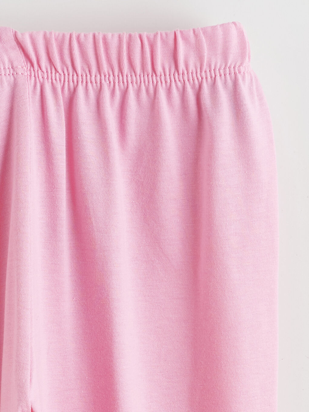 Pembe Beli Lastikli Kız Çocuk Pijama Alt-2