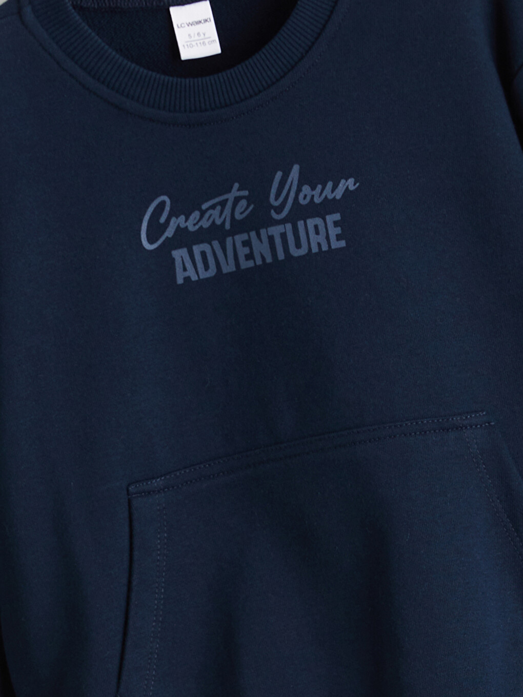 Lacivert Baskılı Erkek Çocuk Sweatshirt-1