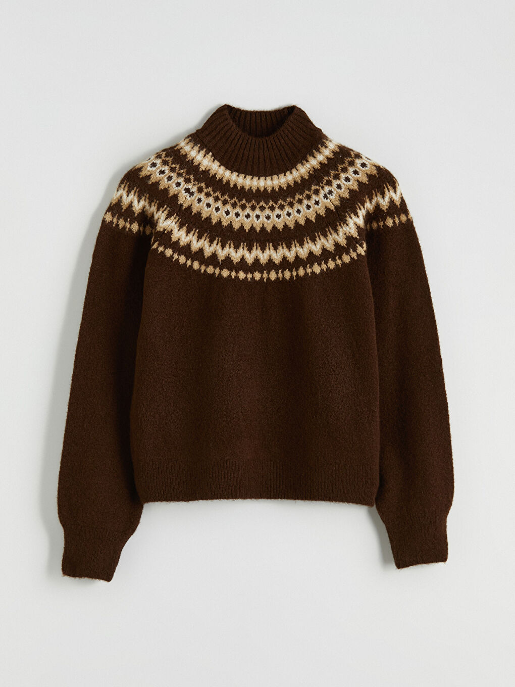 ქალი ყავისფერი სვიტერი-4