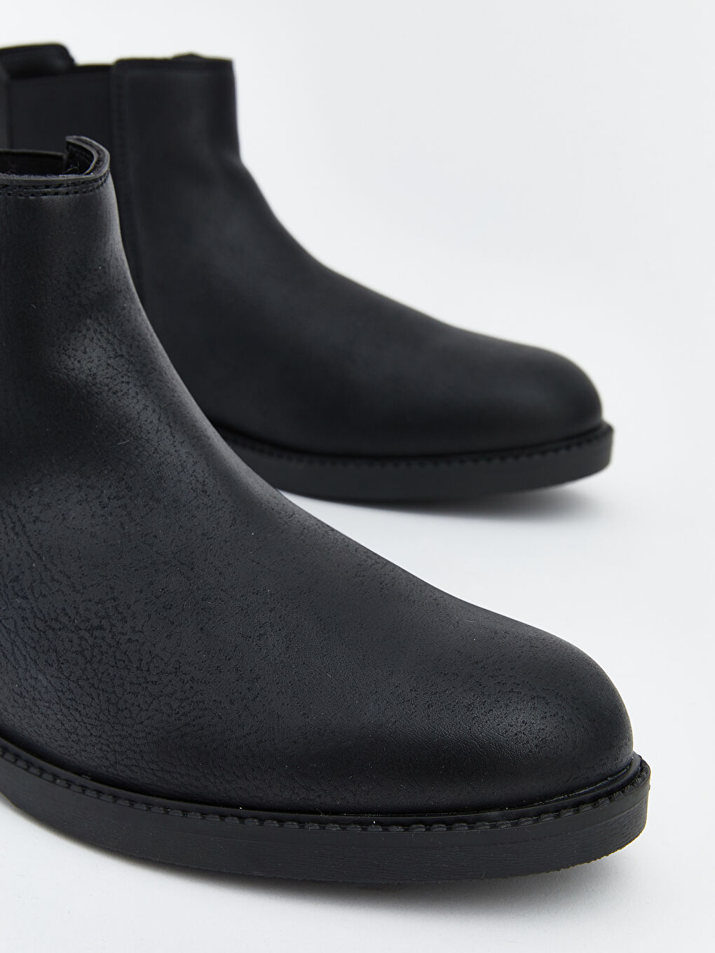 أحذية طويلة من الجلد الصناعي للرجال-3