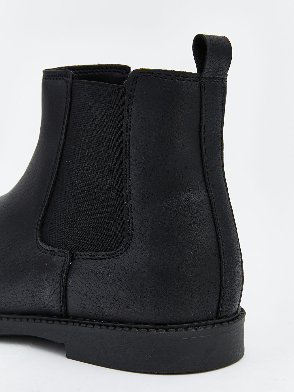 أحذية طويلة من الجلد الصناعي للرجال-5