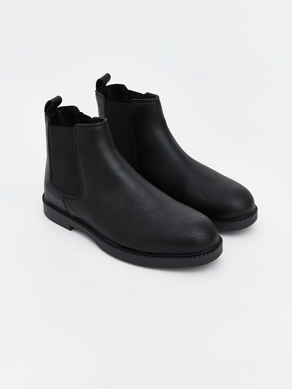 أحذية طويلة من الجلد الصناعي للرجال-1