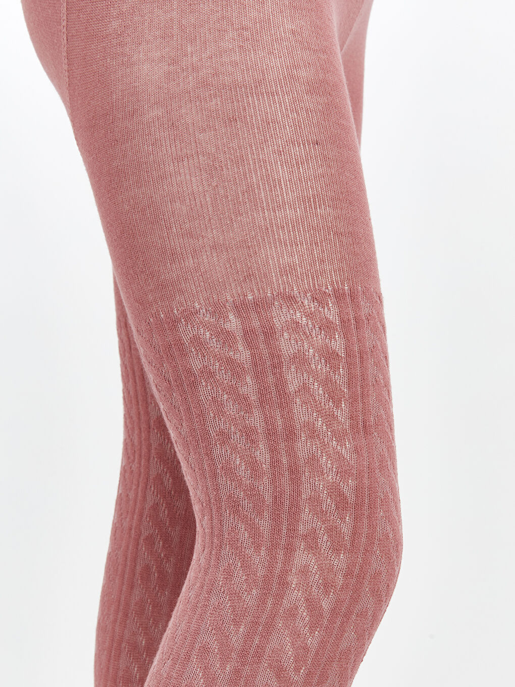 Pembe Desenli Kız Çocuk Külotlu Çorap 2'li-3