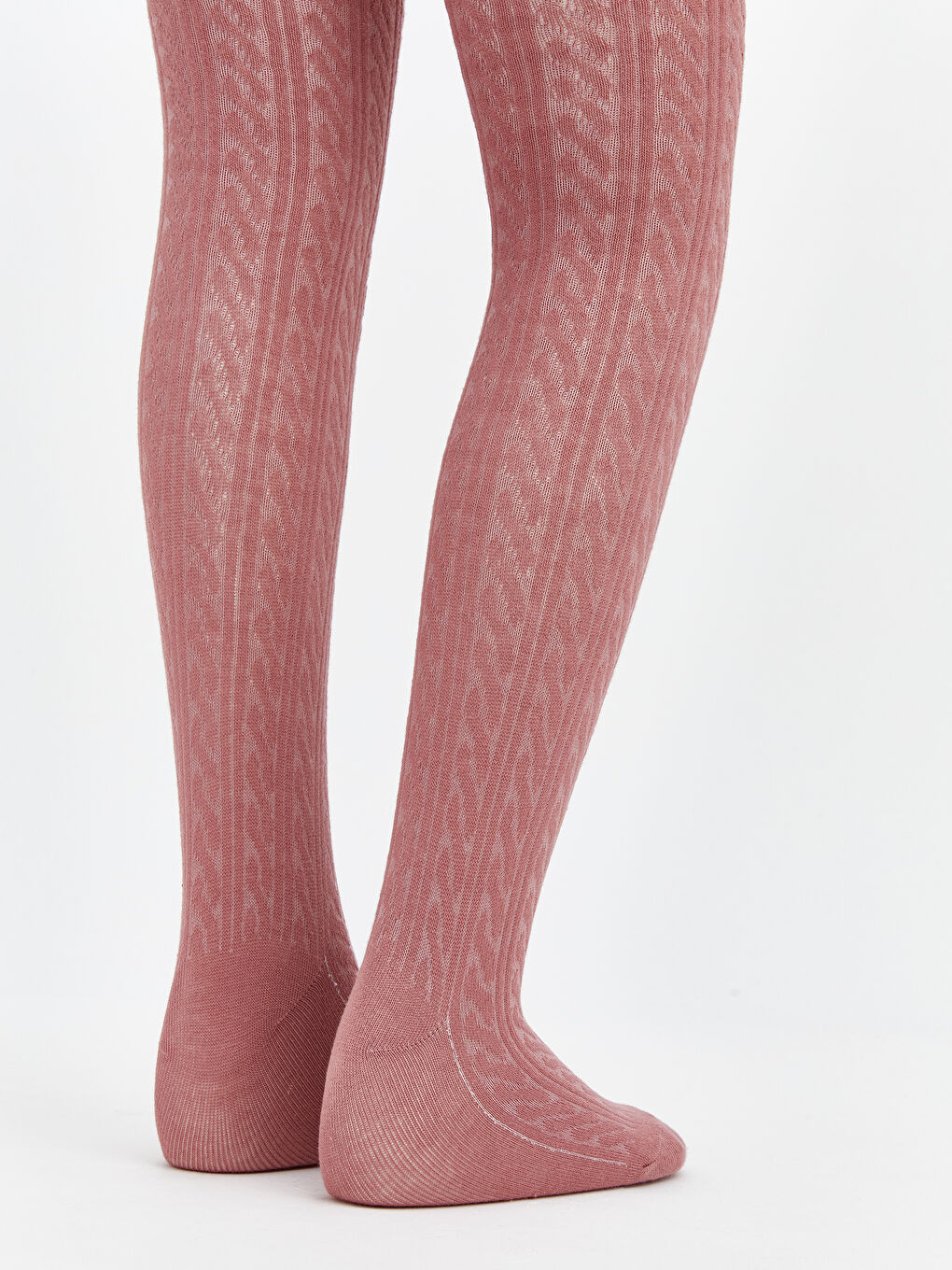 Pembe Desenli Kız Çocuk Külotlu Çorap 2'li-4