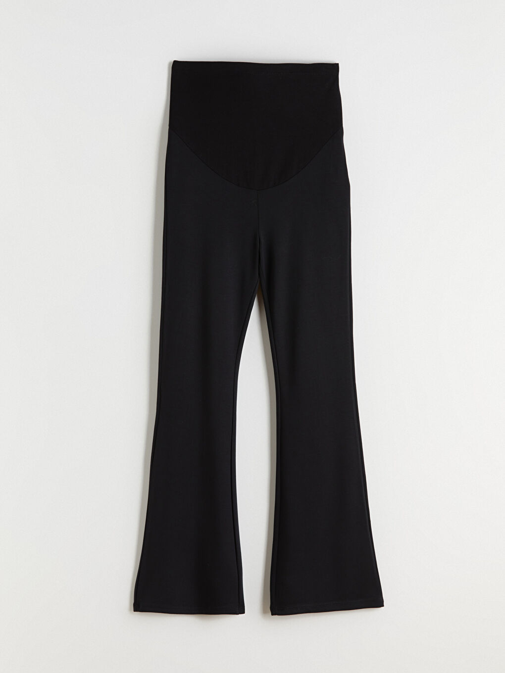 Siyah Karın Panelli İspanyol Paça Hamile Tayt-4