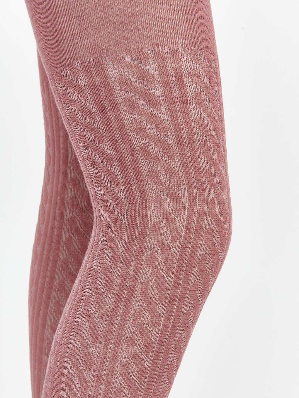 Beyaz Desenli Kız Çocuk Külotlu Çorap 2'li-1