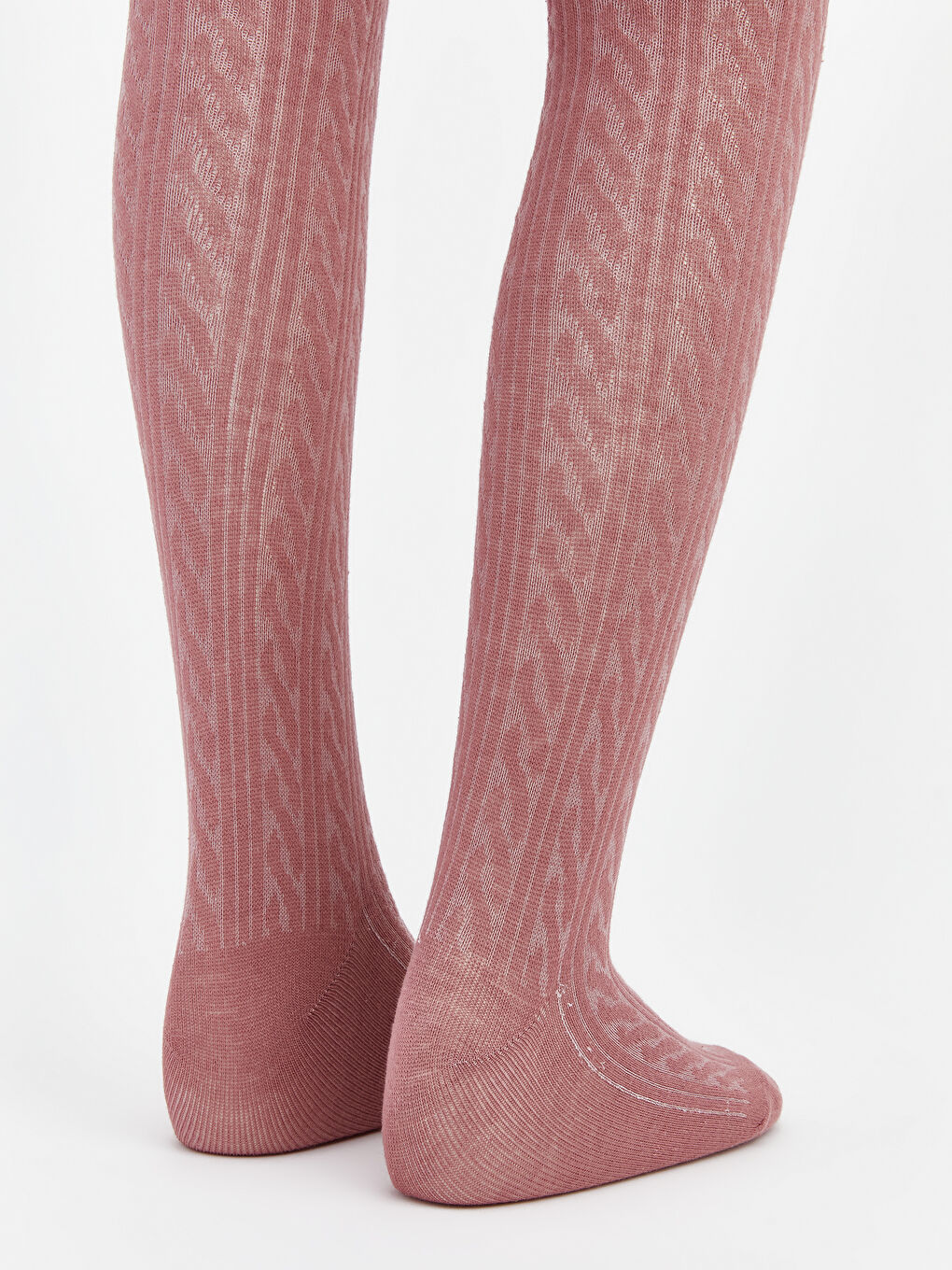 Beyaz Desenli Kız Çocuk Külotlu Çorap 2'li-2