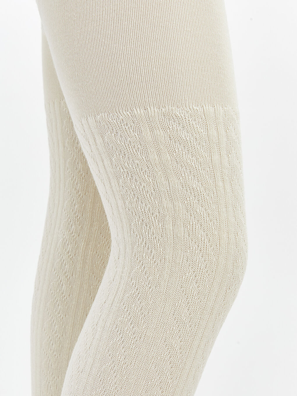 Beyaz Desenli Kız Çocuk Külotlu Çorap 2'li-3