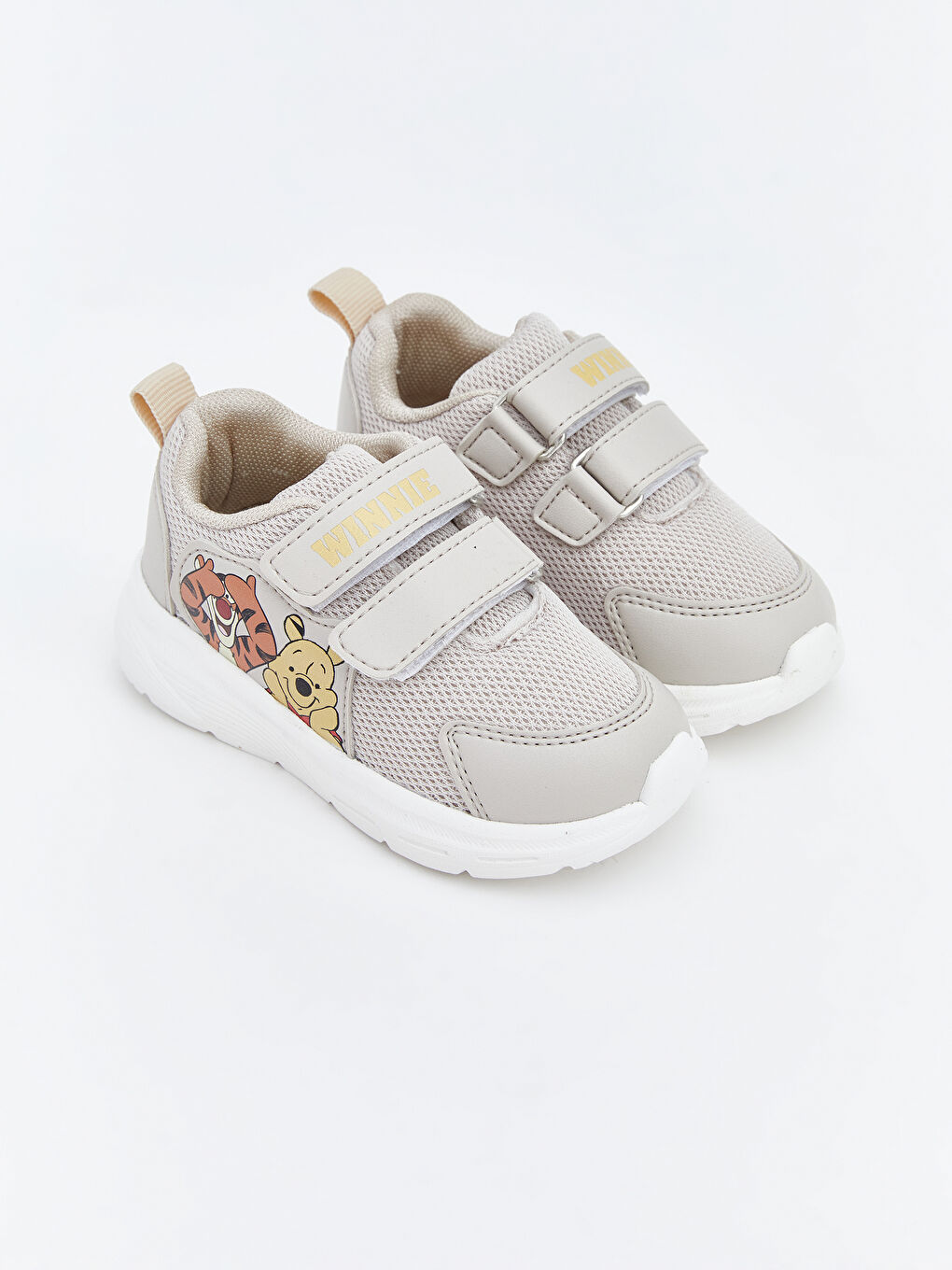 Bej Winnie The Pooh Baskılı Erkek Bebek Spor Ayakkabı