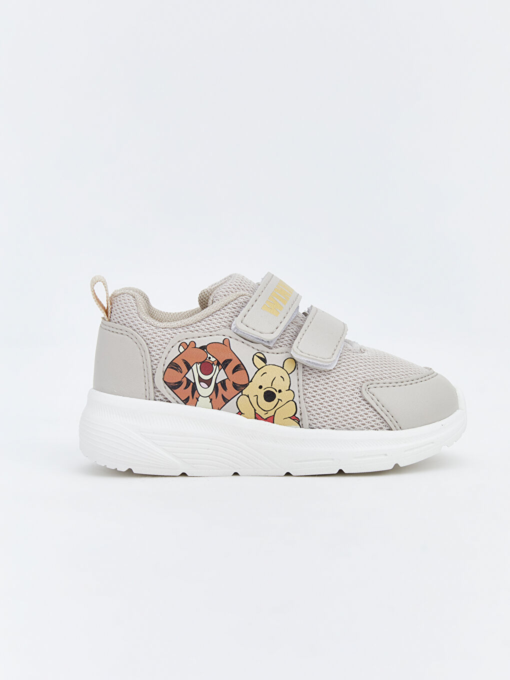 Bej Winnie The Pooh Baskılı Erkek Bebek Spor Ayakkabı-1
