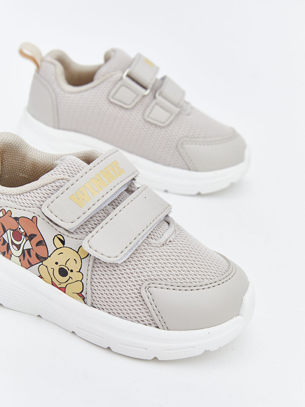 Bej Winnie The Pooh Baskılı Erkek Bebek Spor Ayakkabı-2