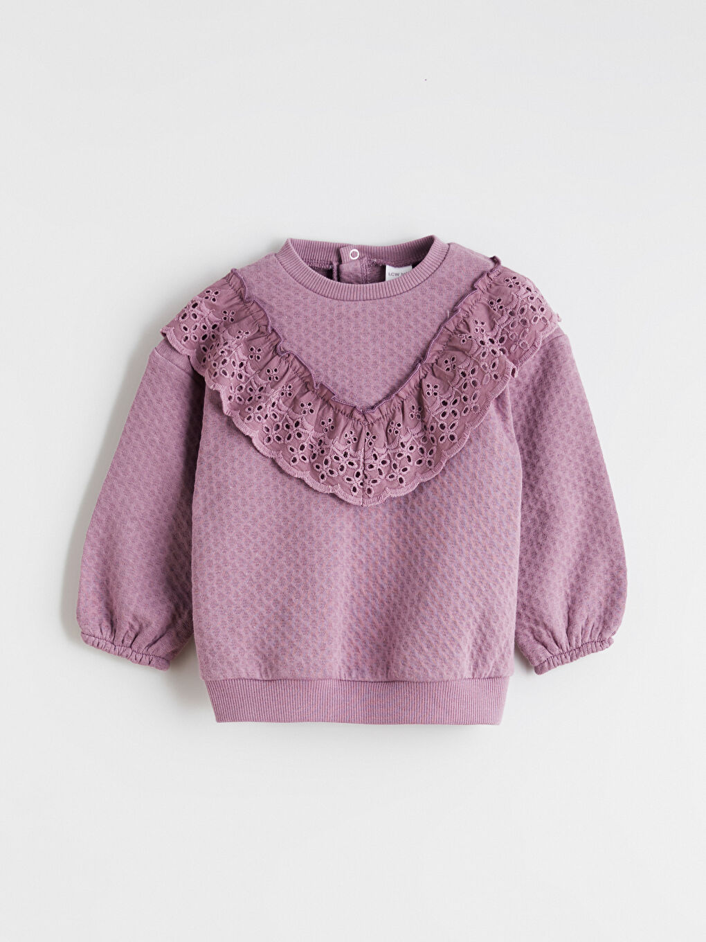 Mürdüm Bisiklet Yaka Kız Bebek Sweatshirt ve Tayt-3