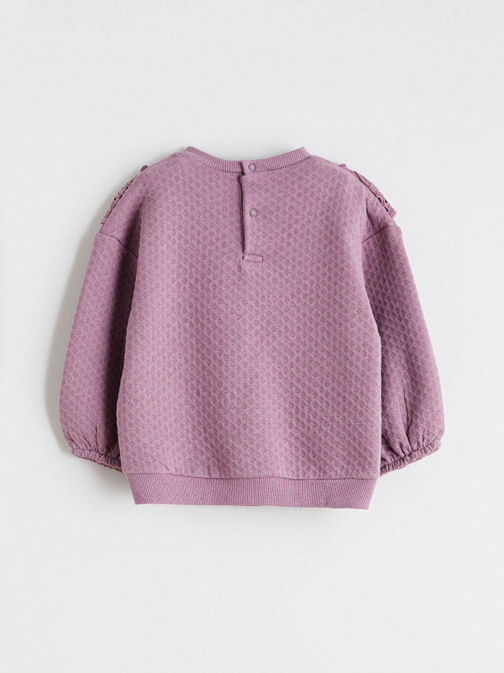 Mürdüm Bisiklet Yaka Kız Bebek Sweatshirt ve Tayt-5