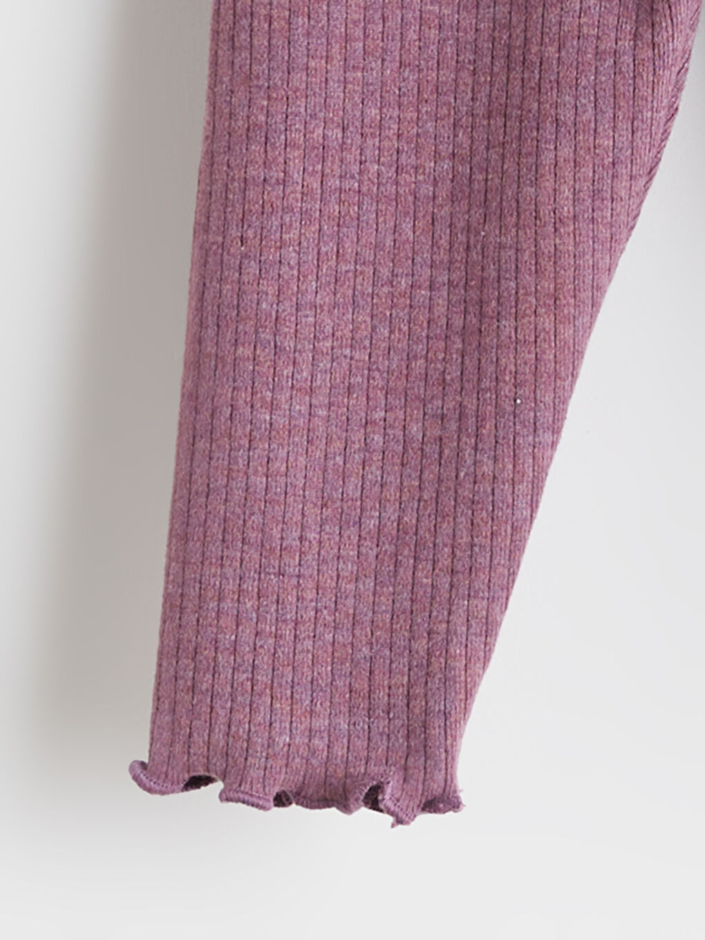 Mürdüm Bisiklet Yaka Kız Bebek Sweatshirt ve Tayt-7